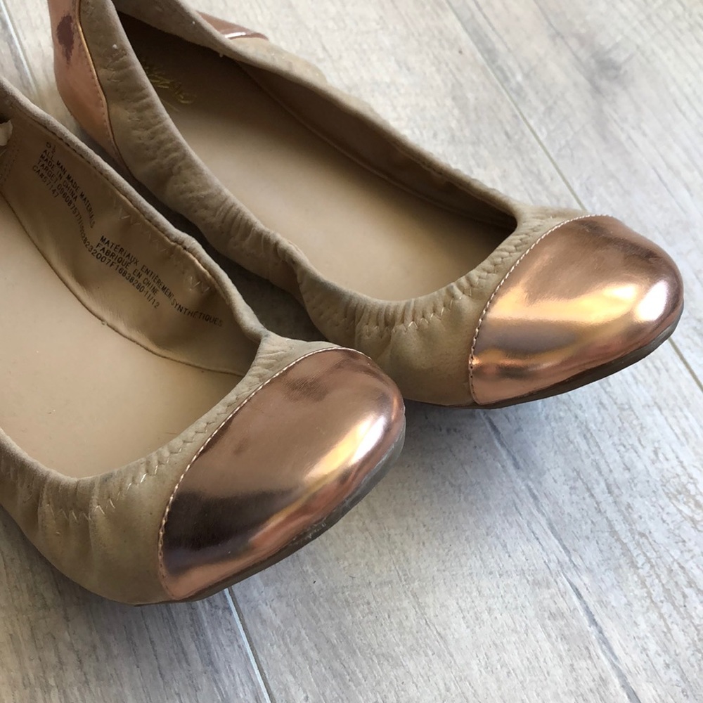 Mossimo ballet flats size 5.5 rose gold - Picture 5 of 6